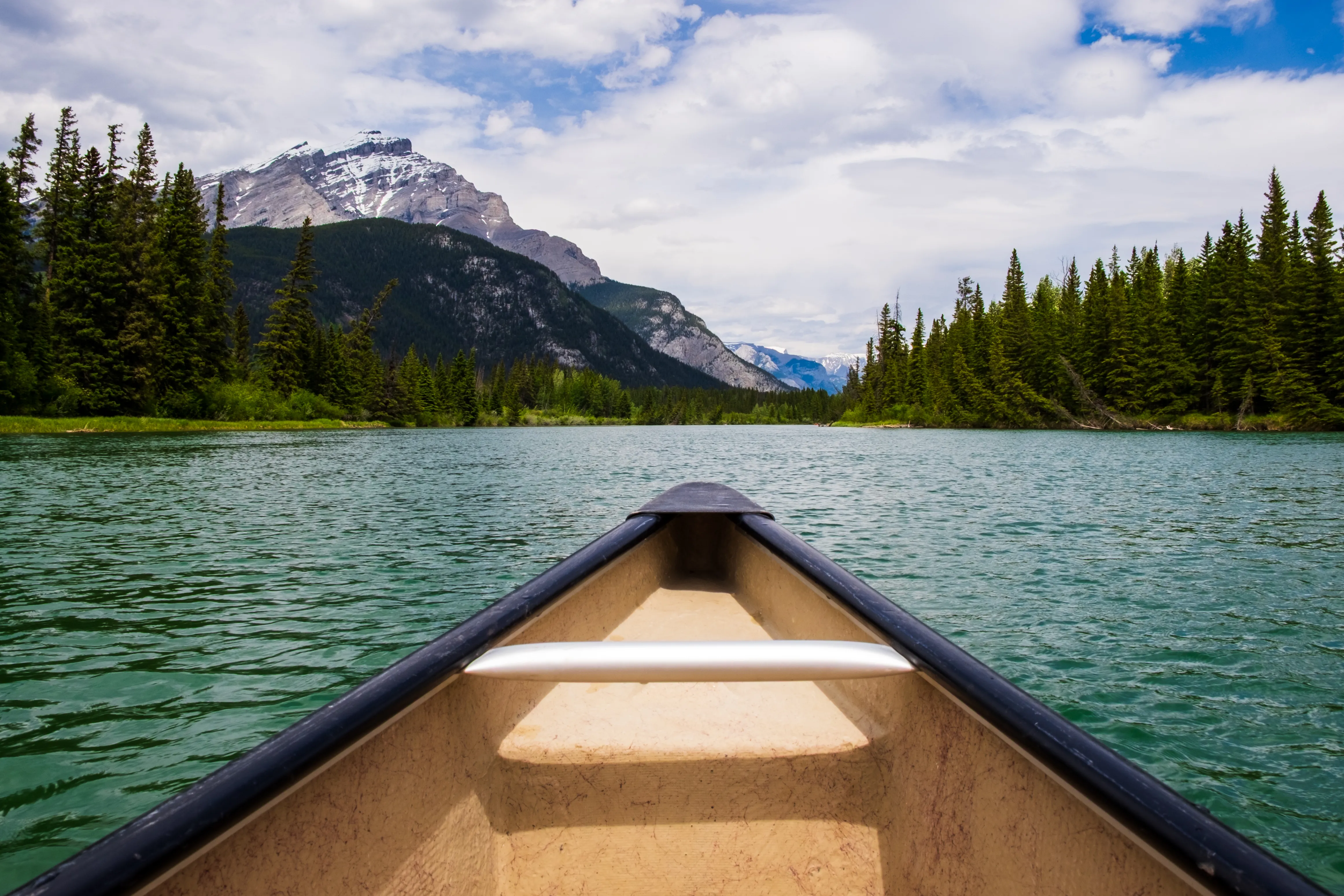 canoe on river