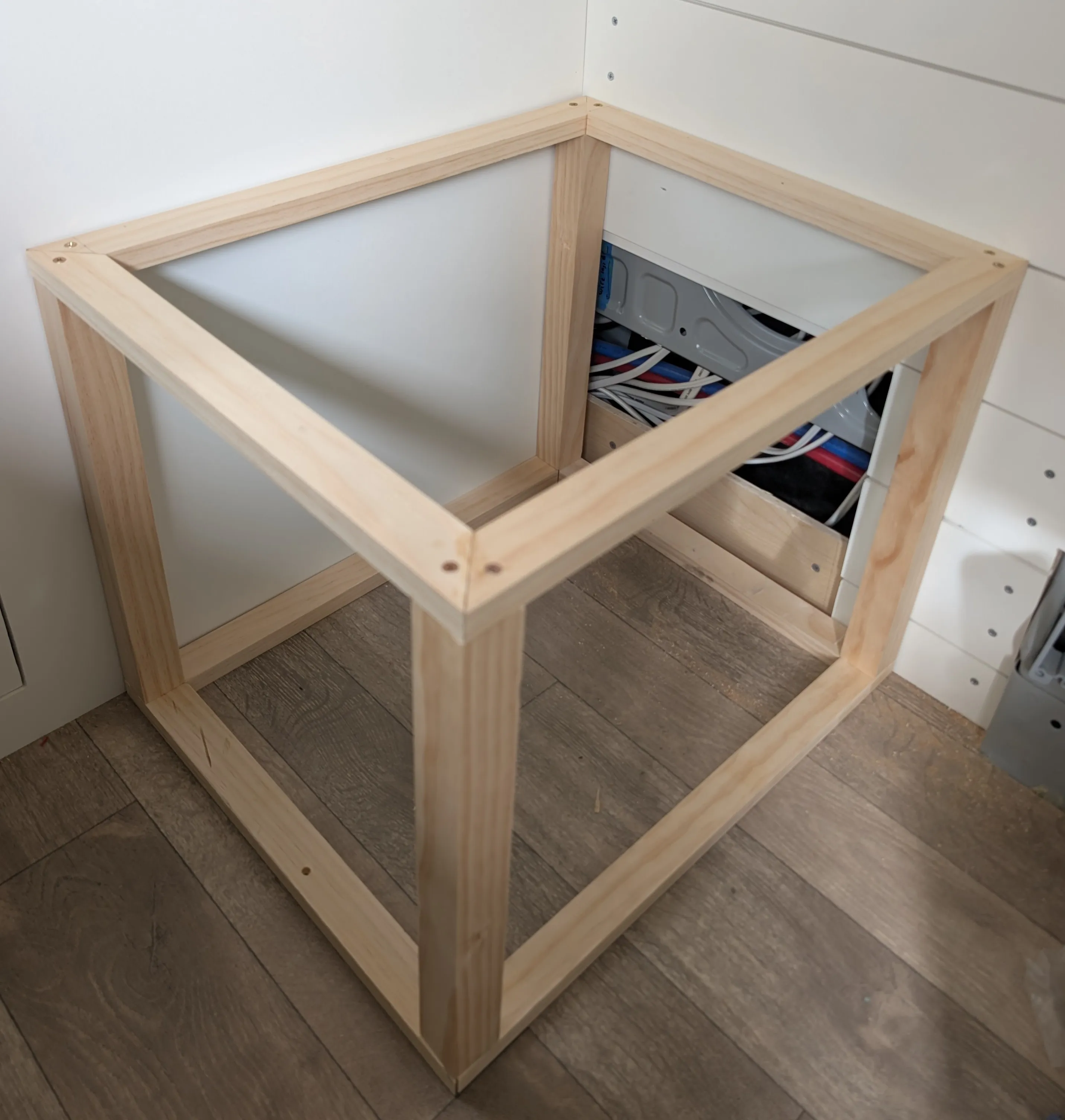 completed bench frame