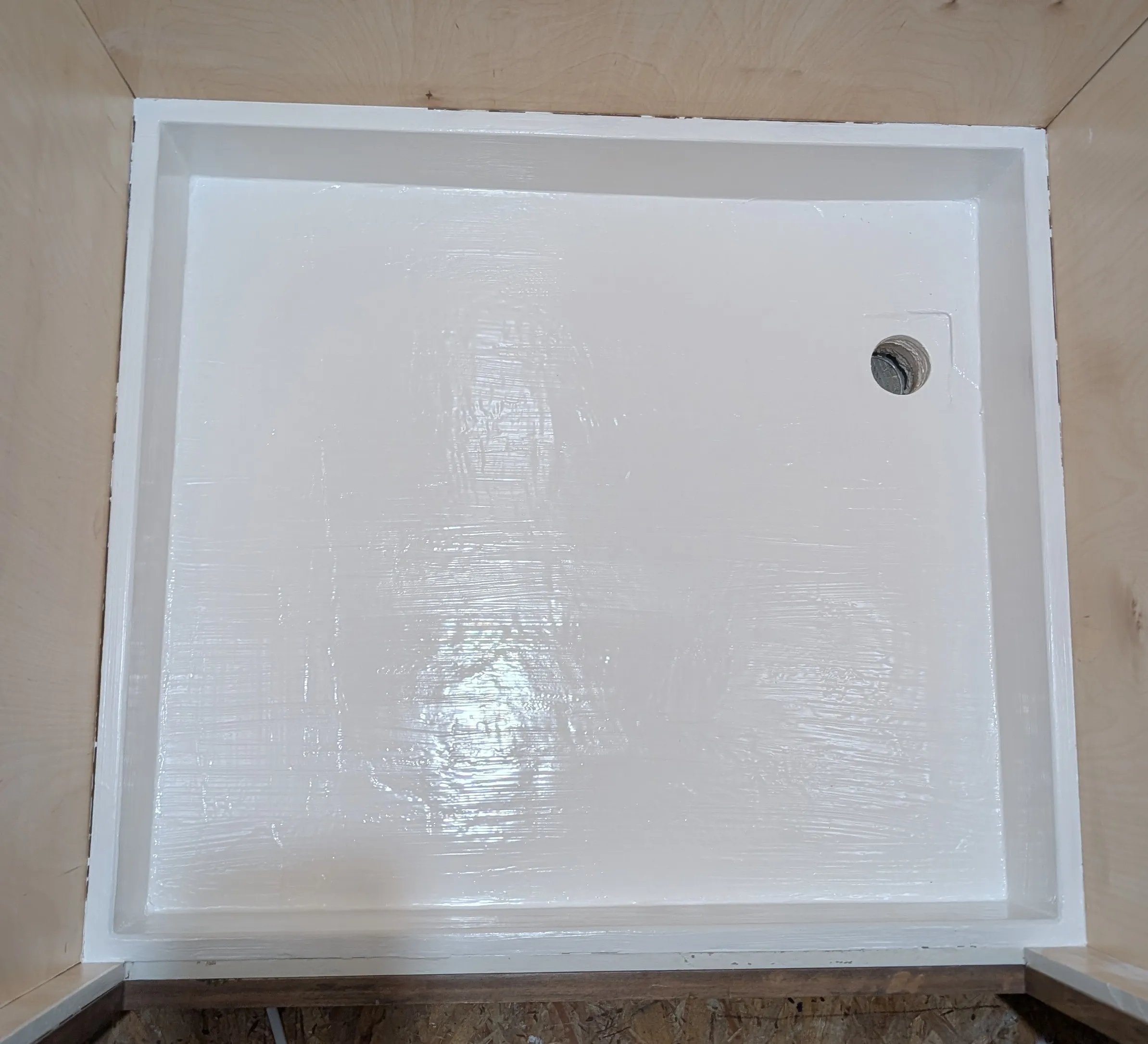 shower pan done